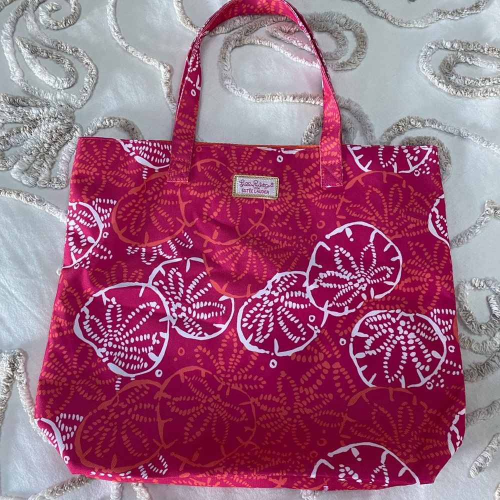 Lilly Pulitzer for Estee Lauder Vibrant Pink Tote Bag